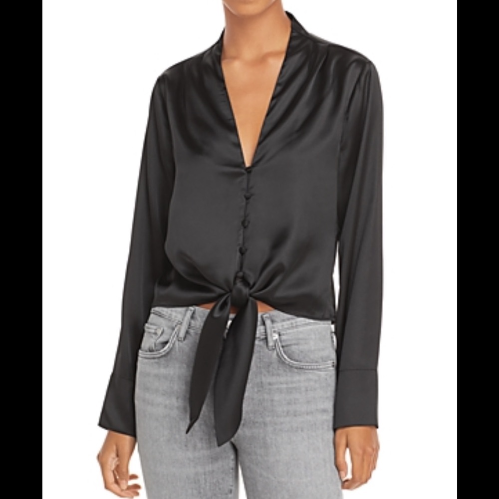 NWT Aqua Tie Front Blouse